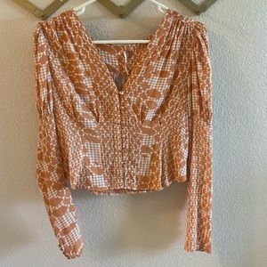 FREE PEOPLE orange top
